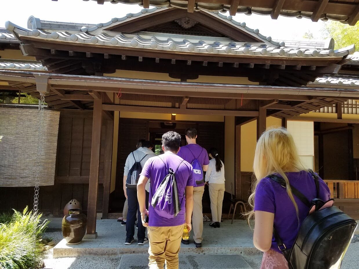 Students wearing matching school apparel